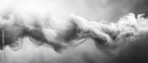 Abstract Smoke Formation, Black and White