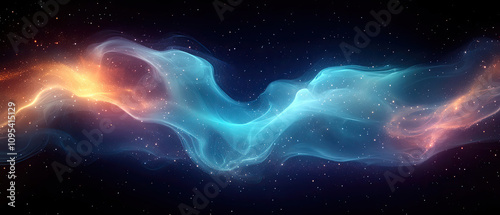 Abstract Nebula Swirl, Cosmic Energy Flow
