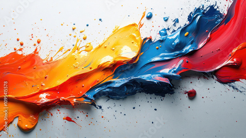 Abstract Colorful Paint Splashes
