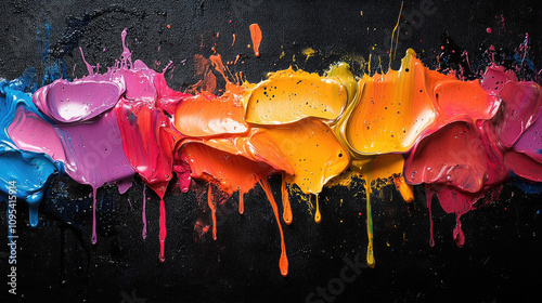 Abstract Colorful Paint Explosion