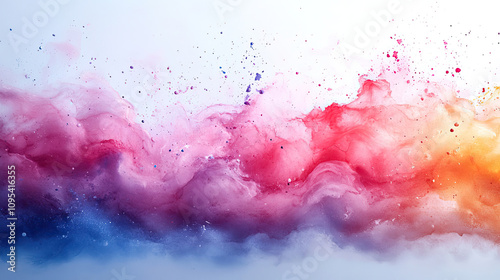Abstract Colorful Paint Splashes