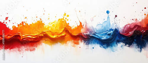 Abstract Colorful Paint Splashes
