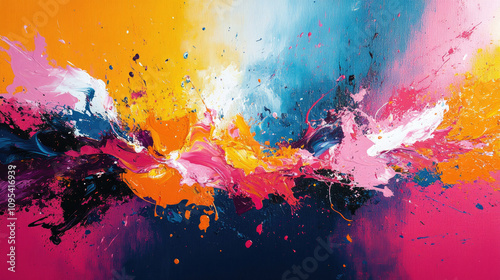 Abstract Colorful Paint Explosion