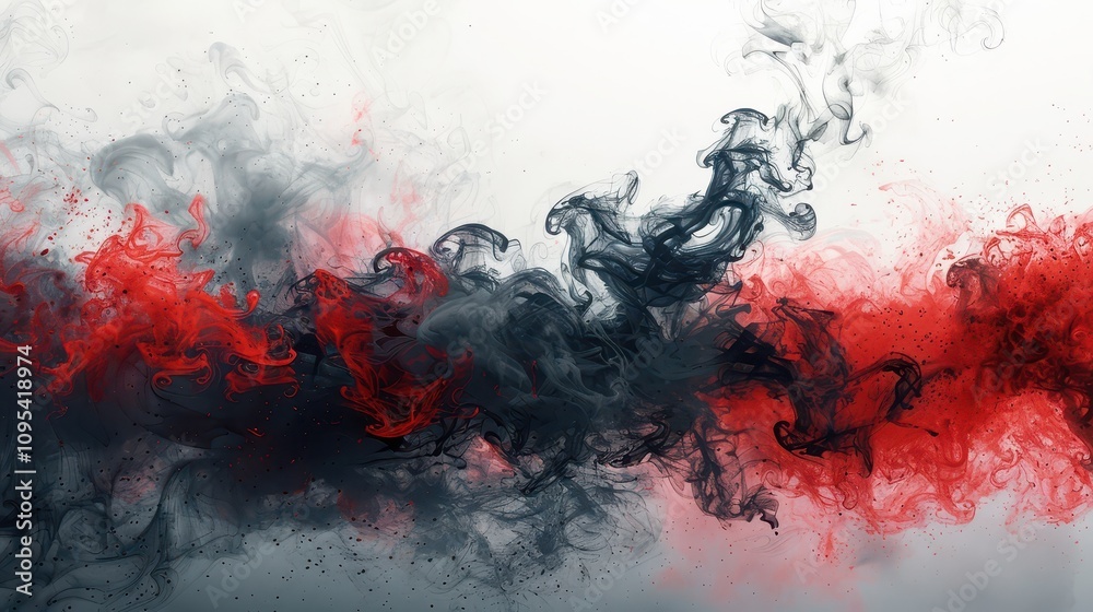 Abstract Gradient of Colorful Smoke on White Background Abstract Gradient of Colorful Smoke on White Background