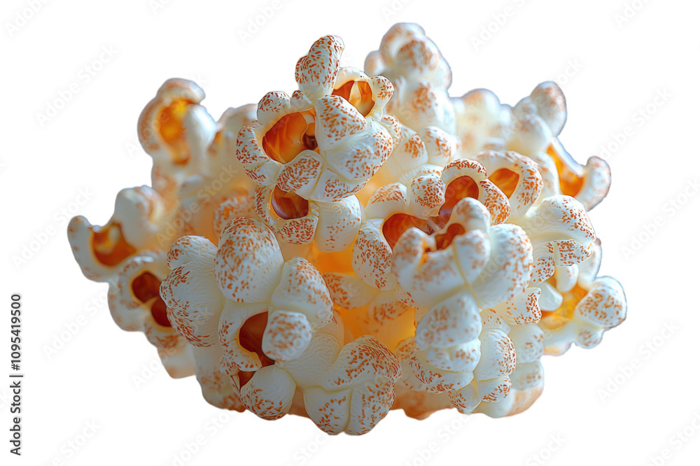 An extreme close-up of a single popcorn kernel, An extreme close-up of a single popcorn kernel,