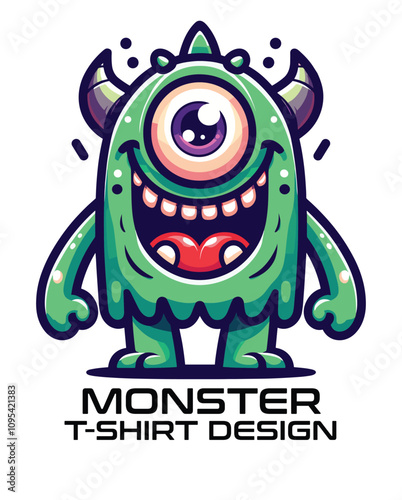 Monster Vector T Shirt Design  photo