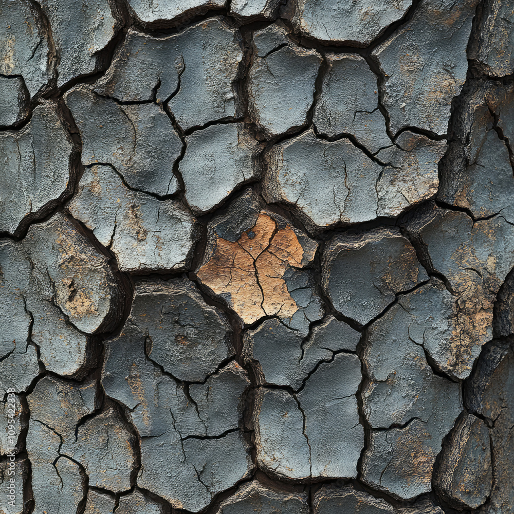 Close-up of Cracked Tree Bark with Hole Close-up of Cracked Tree Bark with Hole