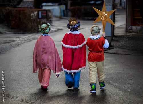 Epiphany, Sternsinger tradition, Hallstatt, Austria. photo