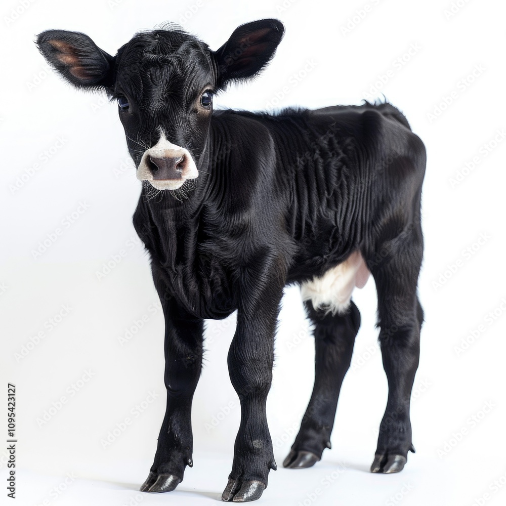 Belgian blue calf isolated on white Belgian blue calf Belgian blue calf isolated on white Belgian blue calf