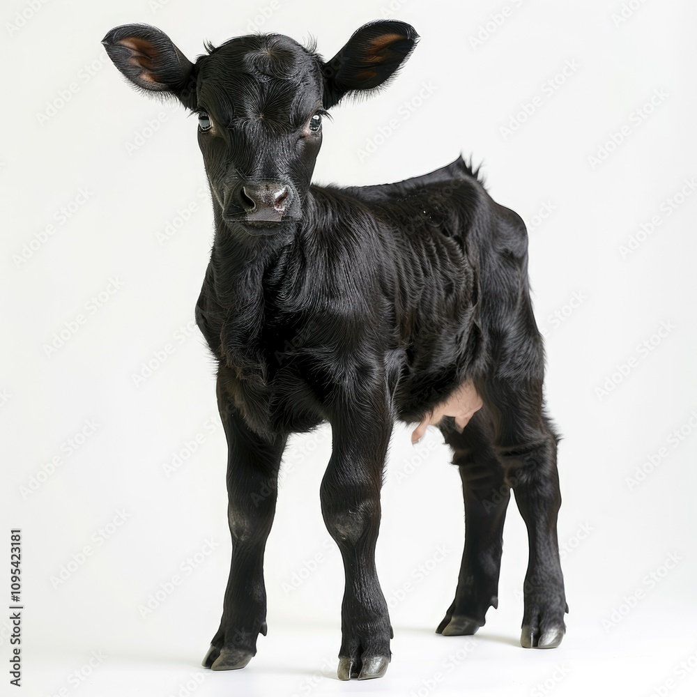 Belgian blue calf isolated on white Belgian blue calf Belgian blue calf isolated on white Belgian blue calf