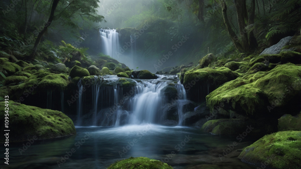 natural waterfall in the forest background wallpaper natural waterfall in the forest background wallpaper