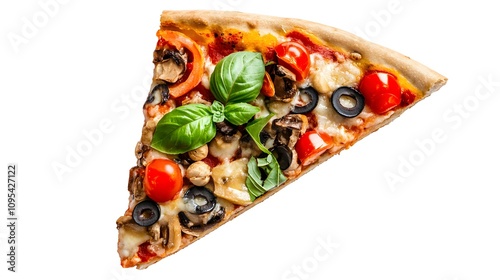 Food, Sliced ​​Pizza, Slices, on White Background, Photo Realistic, Wallpaper, Cover and Screen for Smartphone, PC, Laptop, 9:16 and 16:9 Format