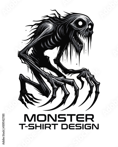 Monster Vector T Shirt Design  photo