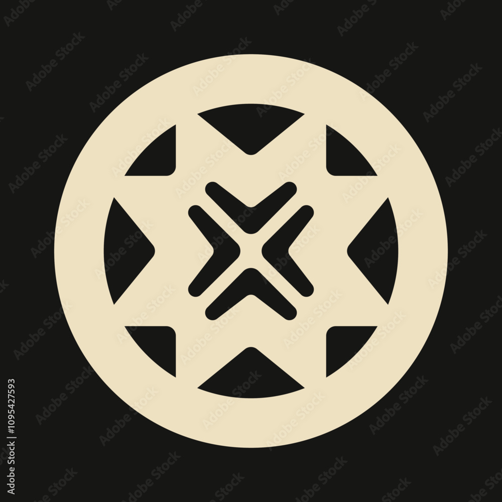Logotipo geométrico abstracto isologo símbolo circular