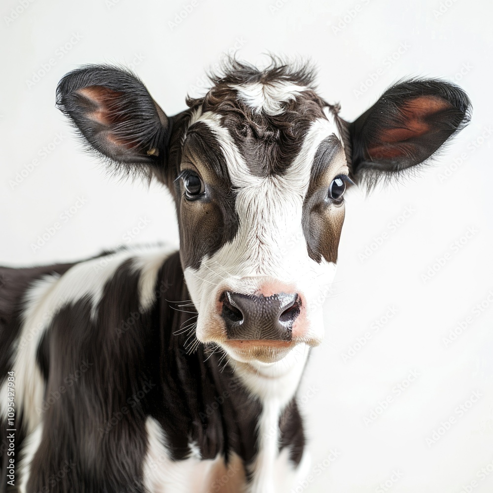 cow  Portrait of a cow isolated on white background
