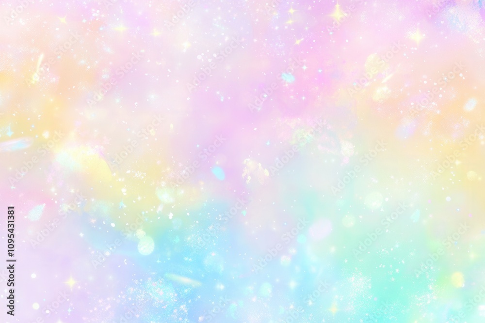 Whimsical Pastel Glitter Background with Soft Starry Accents Whimsical Pastel Glitter Background with Soft Starry Accents