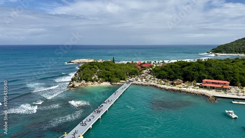 Cruiseship pier to Labadee, a resort on the north shore of Haiti photo