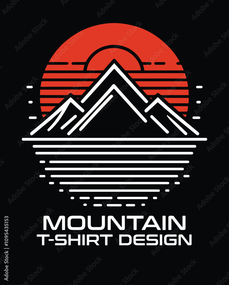 Fototapeta premium Mountain Vector T Shirt Design