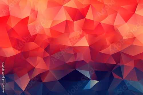 Abstract Low Polygon Background with Gradient Colors