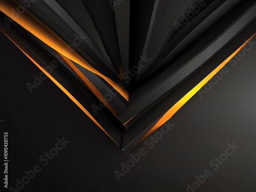 Abstract Black and Gold Geometric Design: A Modern Art Wallpaper photo