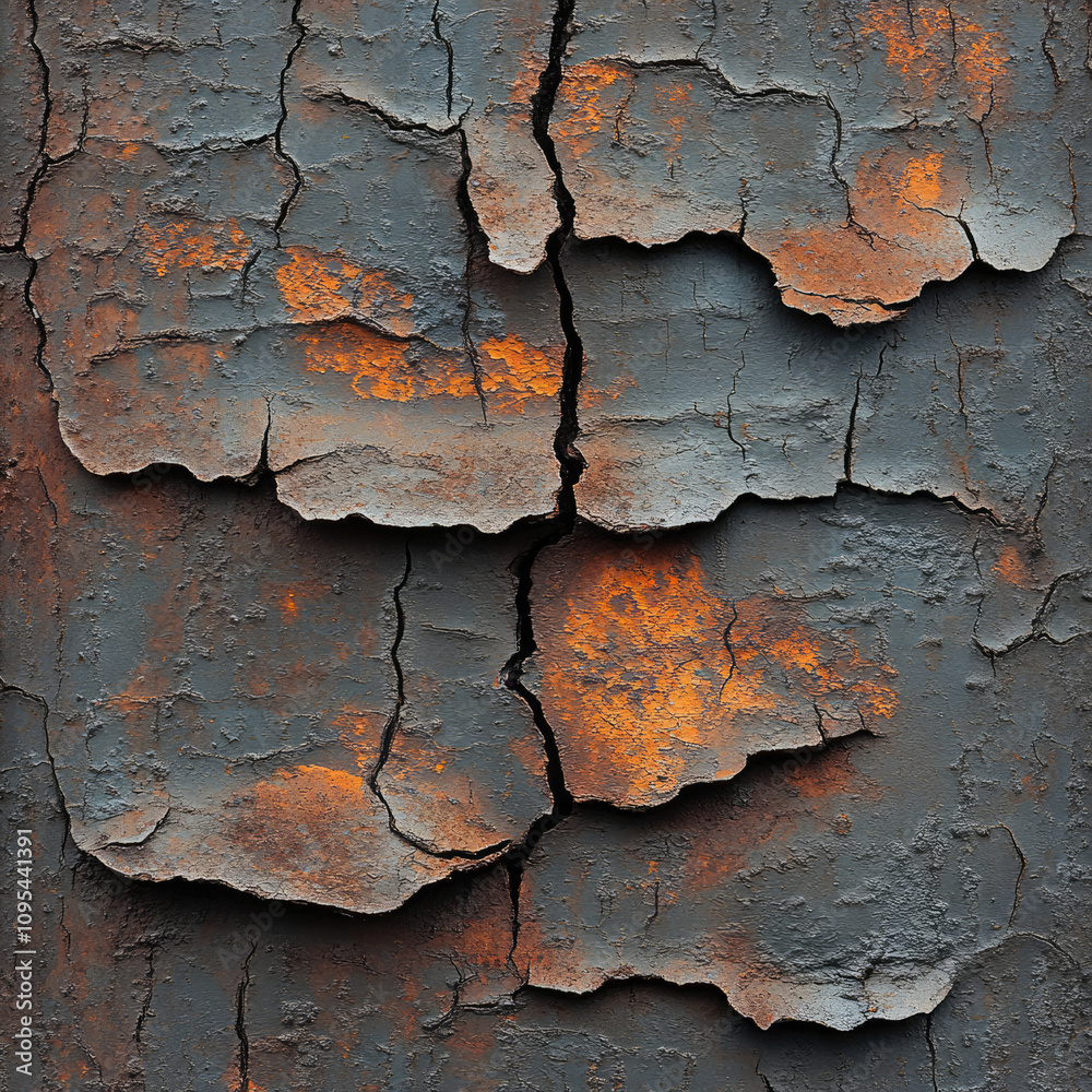 Obraz premium Cracked and Rusty Metal Texture