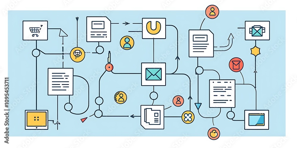 Document Management Concept: Business Process Workflow for Efficient Document Organization, Storage, and Retrieval to Enhance Operational Productivity and Compliance