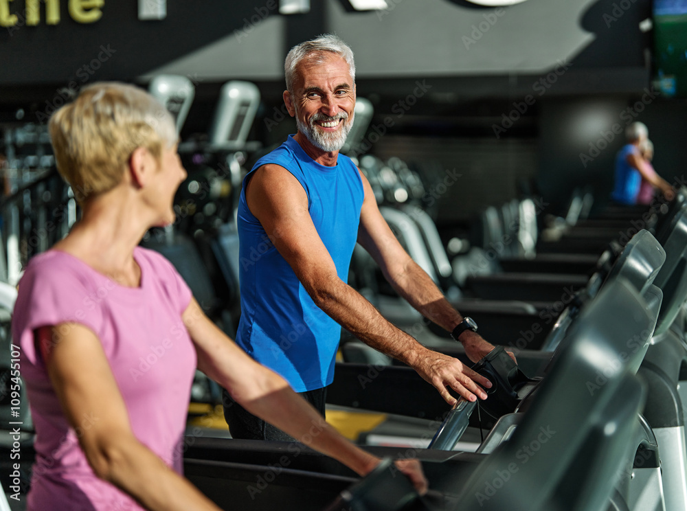 gym sport fitness exercising training mature man running cardio treadmill healthy active man adult woman equipment athletic couple run coach fit endurance gym sport fitness exercising training mature man running cardio treadmill healthy active man adult woman equipment athletic couple run coach fit endurance