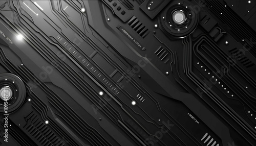 futuristic grey logo tech neon background