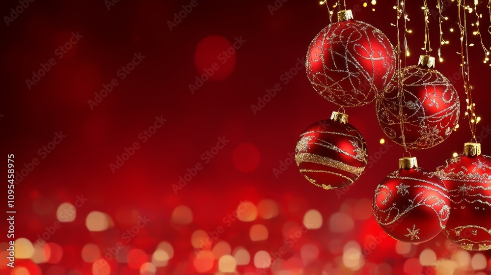 Warm red Christmas backdrop for seasonal designs and greetings