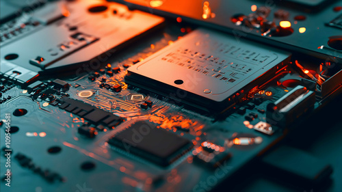 closeup shot of internal laptop parts