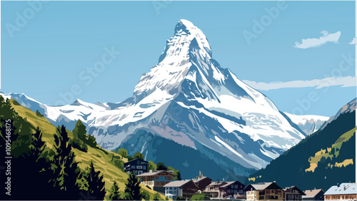 The Snow-Capped Matterhorn Peak.eps
