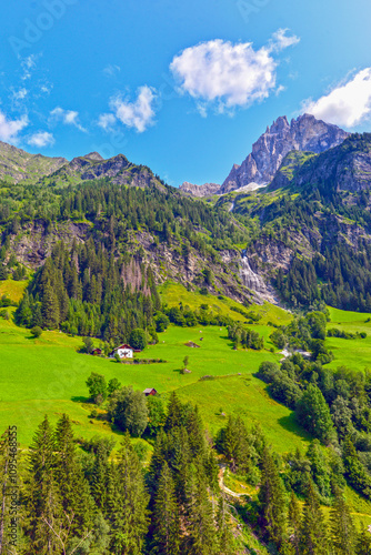 Blick vom Pflerschtal in die Stubaier Alpen photo