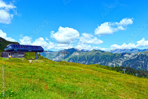 Skigebiet Ratschings-Jaufen in der Nähe des Jaufenpasses in Südtirol photo