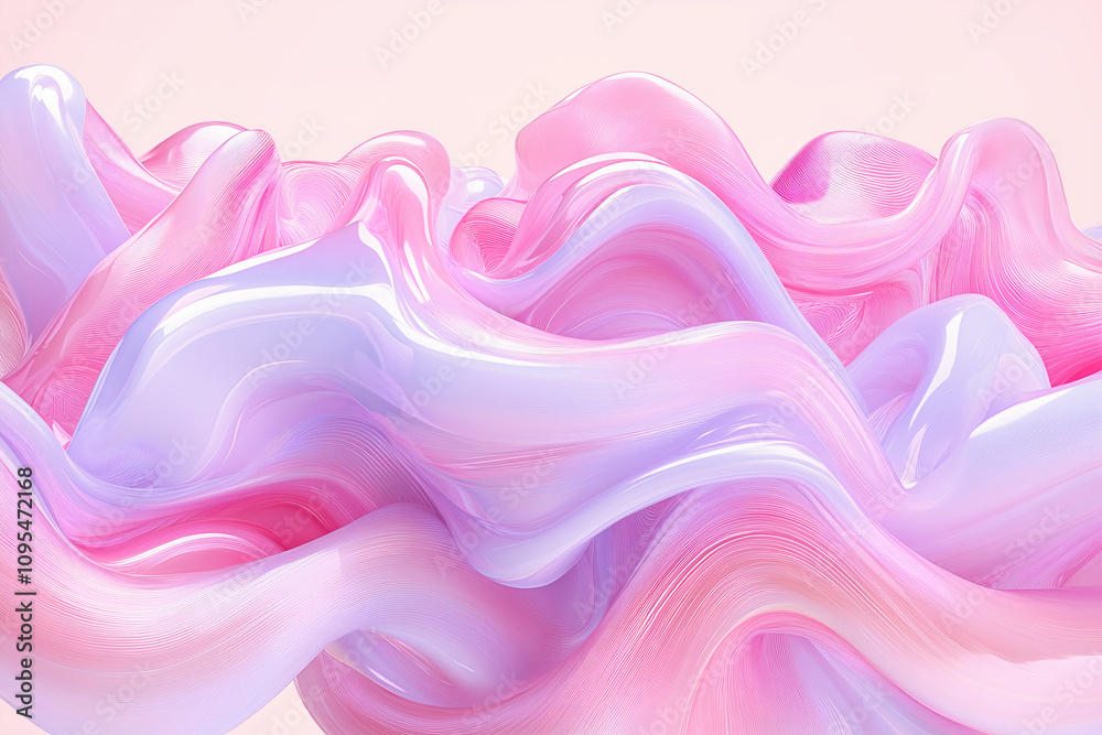 Fototapeta premium Ethereal Flow of Pastel Waves