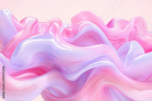 Fototapeta Naklejka Na Ścianę i Meble -  Ethereal Flow of Pastel Waves