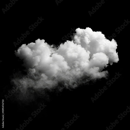 Cloud isolated on black background,Textured Smoke,Abstract white, Cloud isolated on black background