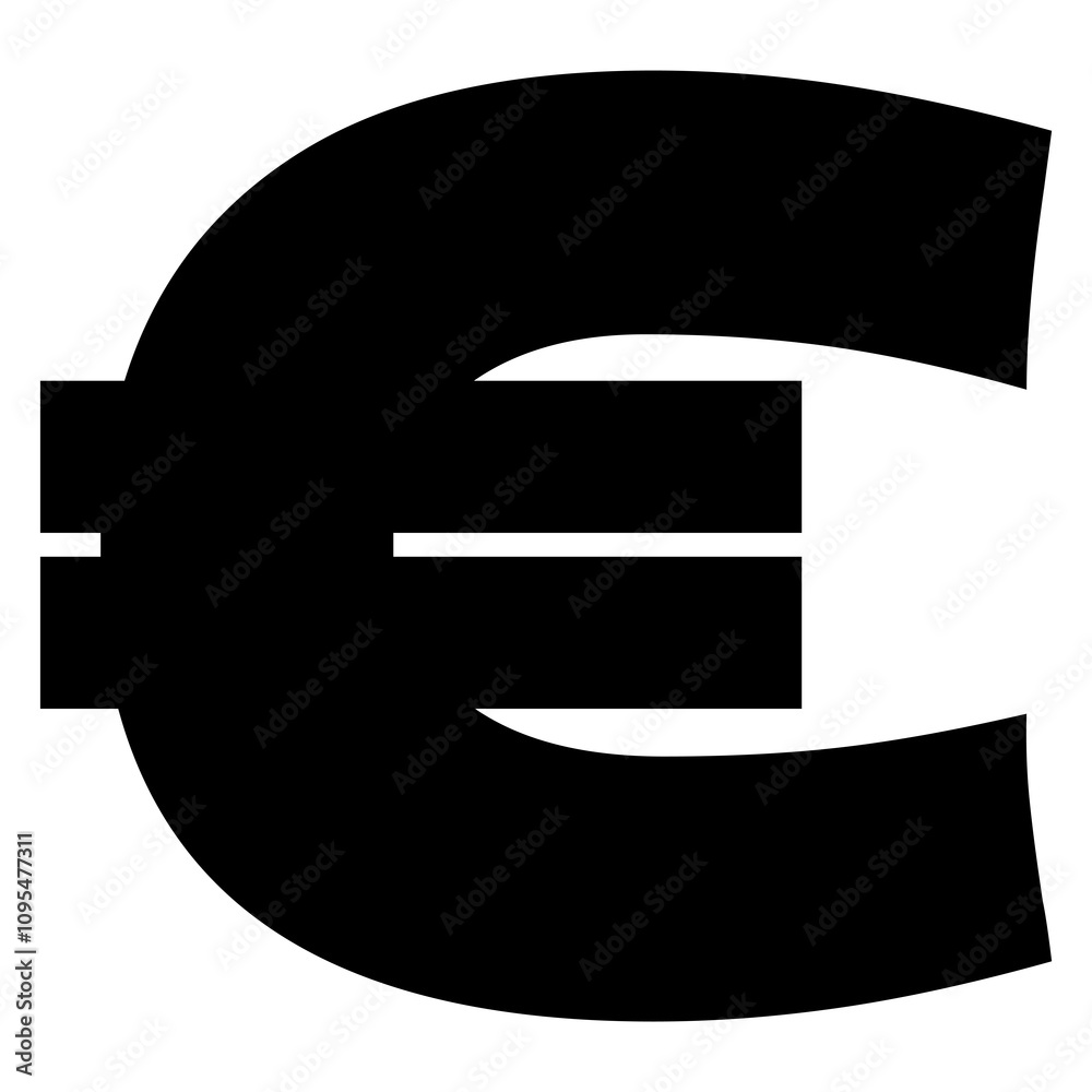 euro symbol icon isolated on a Transparent Background euro symbol icon isolated on a Transparent Background
