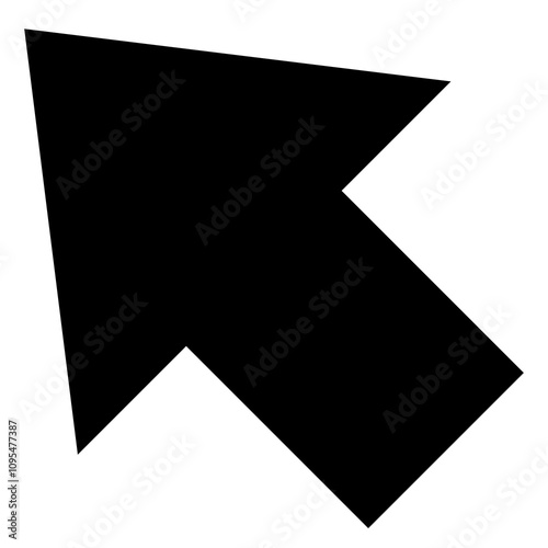 Black Directional arrow isolated on a Transparent Background