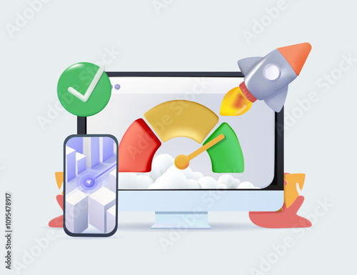 Software and frontend development abstract concept 3D vector illustration. HTML5 website development, wearable mobile app, accelerated mobile pages, responsive landing design abstract metaphor