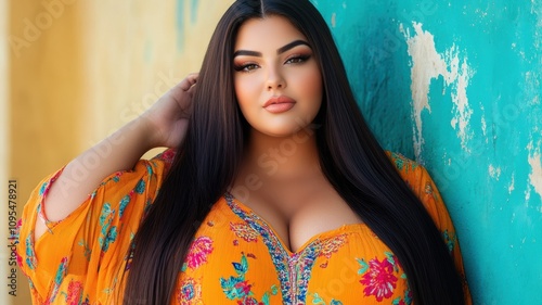 Plus-size Middle Eastern mo...