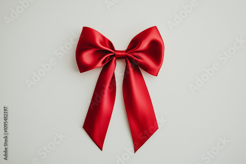 red bow isolated on white background