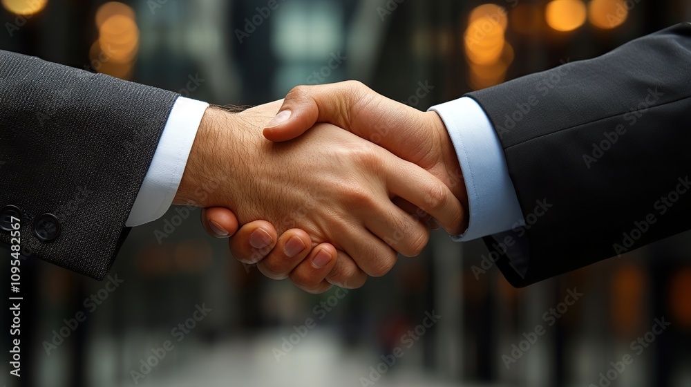 A Strong Partnership: Two Businessmen Shake Hands A Strong Partnership: Two Businessmen Shake Hands