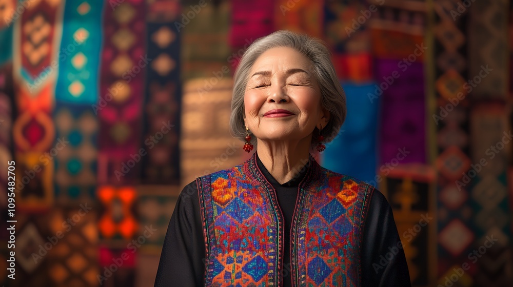 Fototapeta premium Grandmother in Traditional Clothing