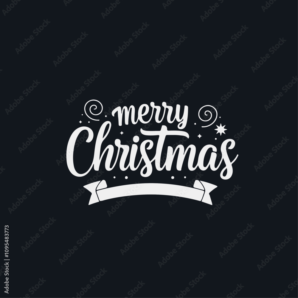 Obraz premium Merry Christmas flat vector design