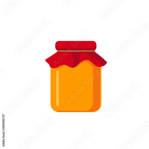 Honey jar flat vector design