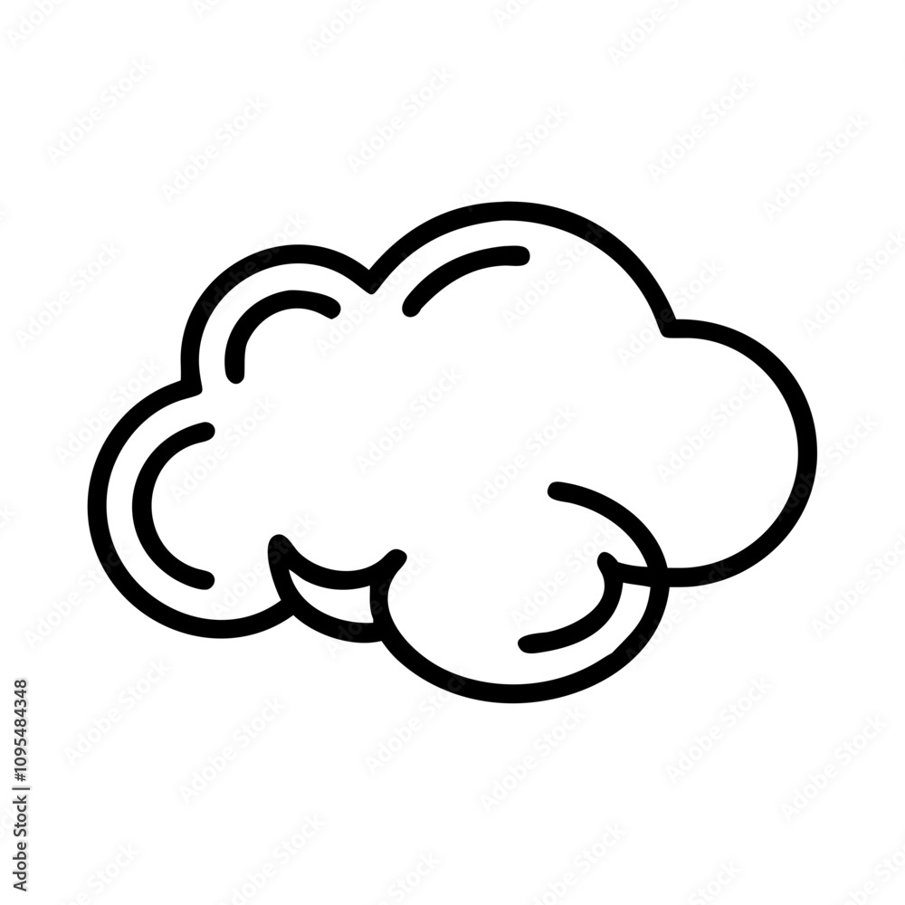 Cloud icon in minimal outline style Cloud icon in minimal outline style