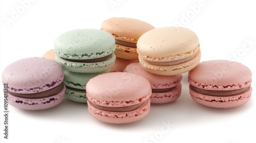 Colorful Macarons in a Variety of Flavors