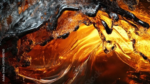 Abstract close-up of molten...