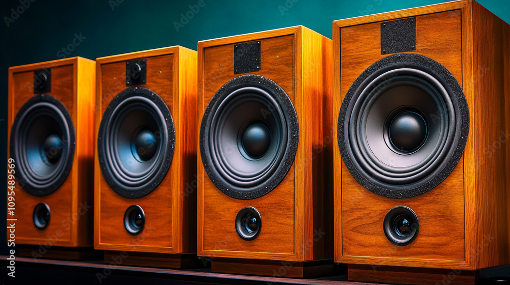 High Fidelity Wooden Speakers Audiophile Sound System Home Theater Setup Stereo Equipme High Fidelity Wooden Speakers Audiophile Sound System Home Theater Setup Stereo Equipme