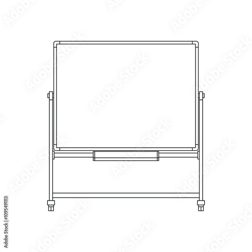 Hand drawn kids drawing mobile whiteboard cartoon isolated